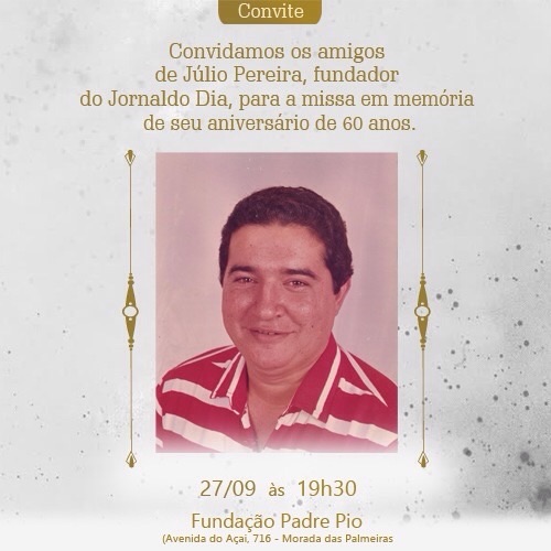 Missa marca 60 anos de Júlio Pereira