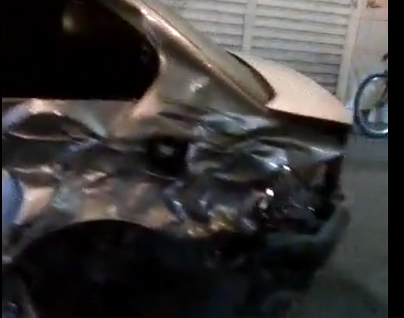 Vídeo mostra motorista fugindo com apenas 3 rodas