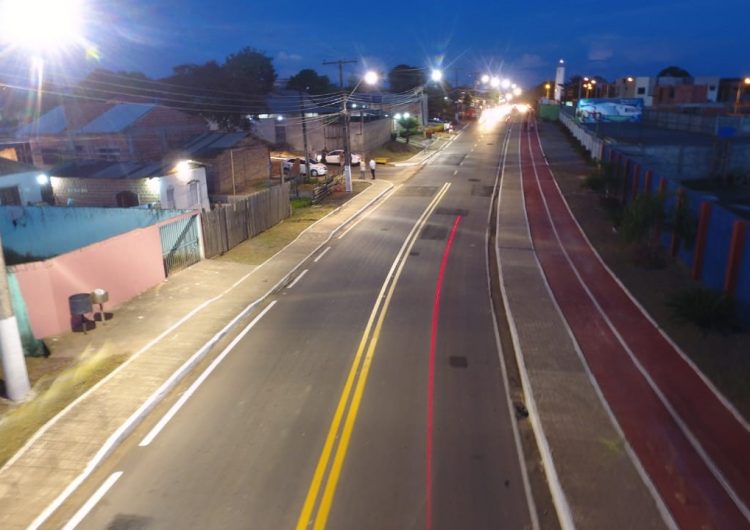 Rodovia do Pacoval tem novo sistema de iluminação