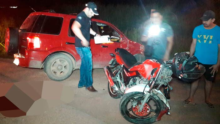 Em colisão frontal, motociclista morre na Duca Serra