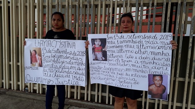 Família de bebê assassinada protesta por condenação máxima