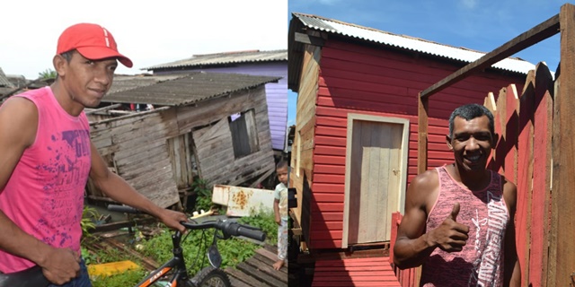 “Prometi, tá pronta”, diz vizinho que reconstruiu casa de idoso que vivia no lixo