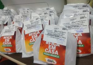 Em Pedra Branca, começa a entrega de 5 mil kits a pacientes de covid