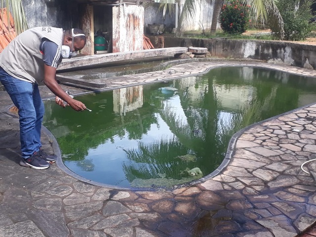 Casa abandonada tinha piscina de ‘lazer para mosquitos’
