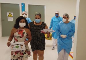 1ª paciente do HU, menina que teve AVC recebe alta; ASSISTA
