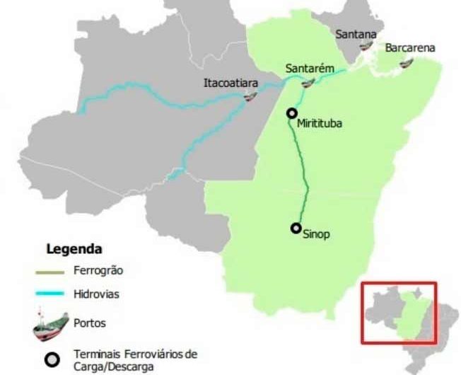Pela 1ª vez, Porto de Santana entra no mapa da “Ferrogrão”