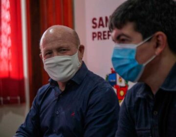 Em Santana, Randolfe e Bala discutem execução de obras