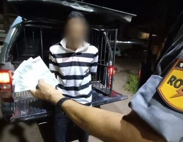 Sorveteiro é preso com dinheiro falso