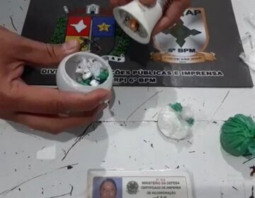 Droga era escondida em lâmpada