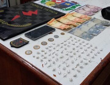 Suspeito de tráfico corre, mas é alcançado pela Força Tática