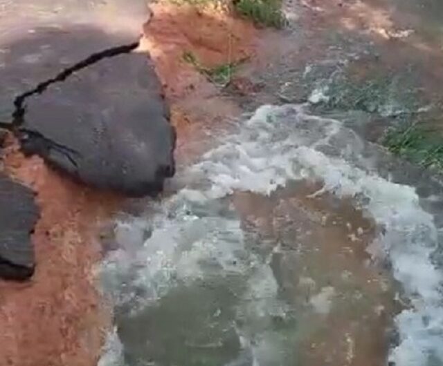 VÍDEO: Vazamento deixa Centro e zona sul sem água nas torneiras