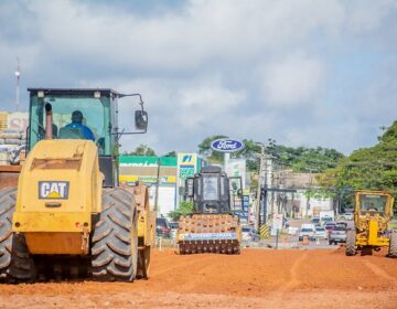 Com trégua das chuvas, obras da ponte da lagoa são retomadas