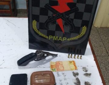 Dono de vasta ficha criminal é preso com drogas e revólver na cintura