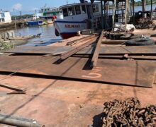 Polícia acha trilhos e chapas furtados de ferrovia avaliados em R$ 300 mil