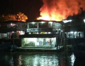 Incêndio destrói comércio e casas no Igarapé da Fortaleza