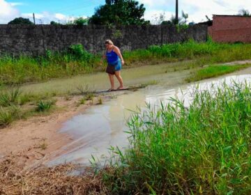 A caminho do trabalho, moradores enfrentam lama e mato