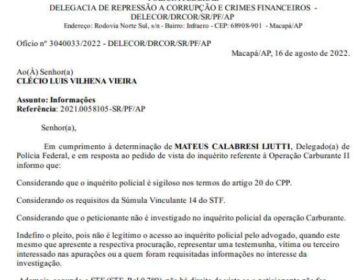 PF afirma que Clécio não é investigado na ‘Carburante II’