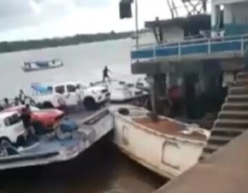 VÍDEO: Balsa esmaga barcos em Santana