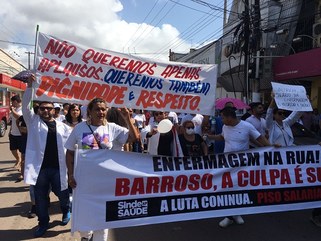 Profissionais de enfermagem paralisam por piso salarial no Amapá