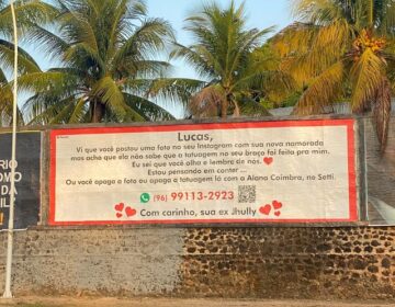 Saiba quem é a responsável pelo outdoor com mensagem para ex na orla de Macapá