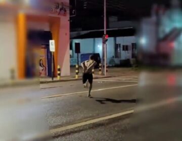 Algemado, detento corre antes de entrar na viatura