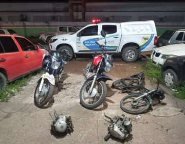 PM descobre desmanche de motos em quintal de residência