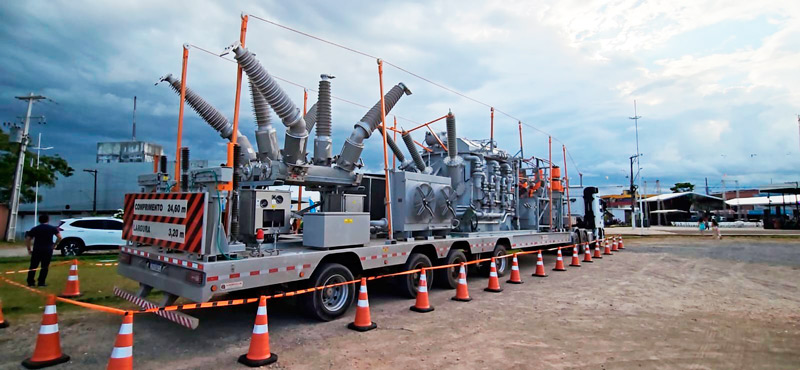 Equatorial utiliza subestação móvel para restaurar energia em Macapá