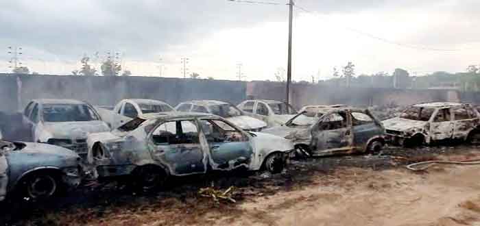 Incêndio destrói mais de 200 veículos em ‘curral’ do Detran