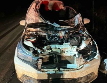 Médico e paciente ficam feridos em colisão entre carro e boi