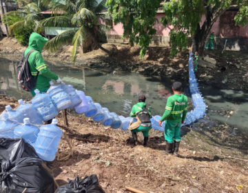 Ecobarreiras podem reduzir lixo nos canais e Rio Amazonas