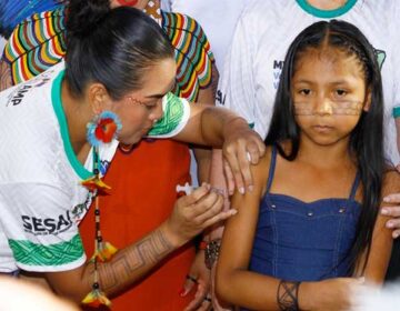 Indígena de 9 anos é a 1ª vacinada no AP: ‘vou avisar meus colegas’