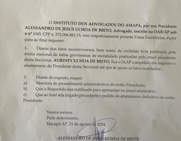 Irmão pede afastamento do presidente da OAB do Amapá
