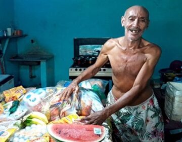 Idoso solitário que sentia fome volta a sorrir: “obrigado”