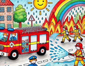 Concurso de desenho sobre os bombeiros premiará crianças com dia especial no quartel