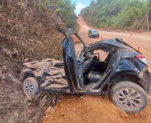 Atleta morre após capotamento em trecho de alto risco da BR-156