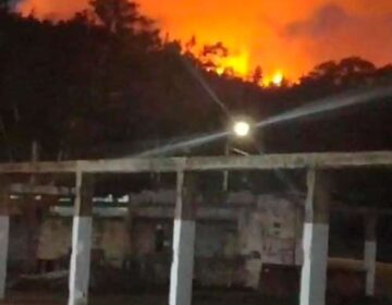 Incêndio assusta Serra do Navio