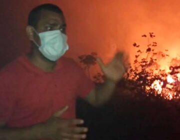 Brigada de mineradora e Bombeiros combatem incêndio em Serra do Navio