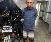 Foragido é pego com moto roubada e adulterada