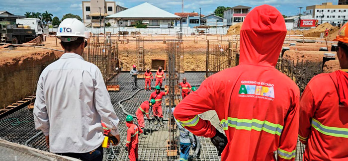 Consórcio do governo inicia concretagem das 125 fundações do novo HE