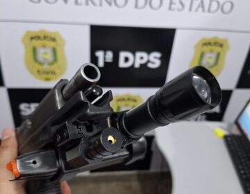 Investigado por homicídio estava com pistola de mira a laser