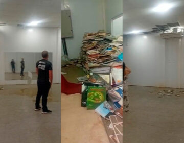 Livros, goteiras e forro desabando: CEU das Artes é abandonado em Macapá