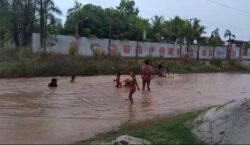 Após repercussão, técnicos da prefeitura visitam ‘piscinão’ do goiabal