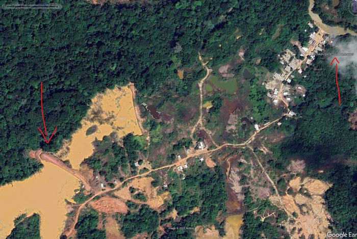 Fotos de satélite mostram barragem de garimpo que teria rompido e afetado rio