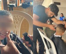 Barbeiros levam alegria e autoestima para crianças e idosos em abrigo de Santana
