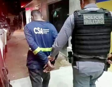 Ladrão com uniforme da CSA apanha de populares e acaba preso