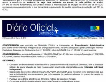 Falta de vagas em escolas municipais de Macapá é alvo de investigação