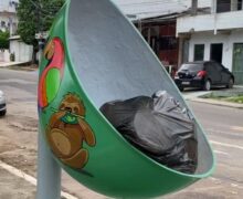 Antigos orelhões são transformados em lixeiras ecológicas em Macapá