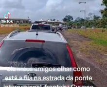 Centenas de carros da Guiana são flagrados atravessando a fronteira para o Carnaval