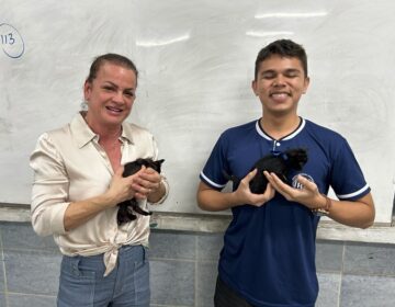Alunos de Santana transformam aula em ação solidária e adotam gatos abandonados