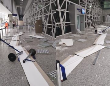 Forro do aeroporto de Macapá desaba novamente em menos de uma semana